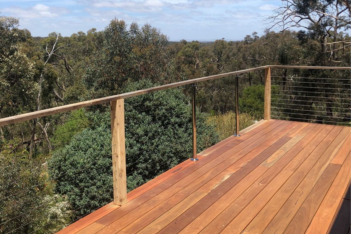 New blackbutt boards and railing on the same Steiglitz deck