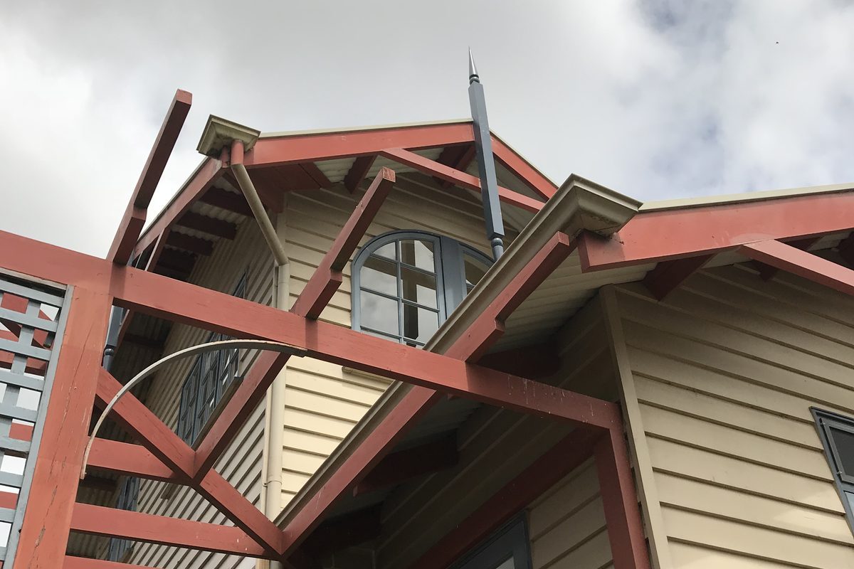Gable trims and barge boards on a period weatherboard home