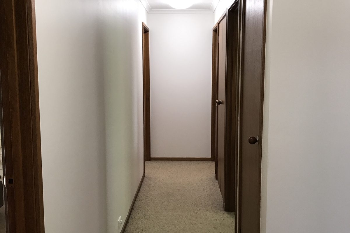 Rental hallway repaired and repainted between tenants