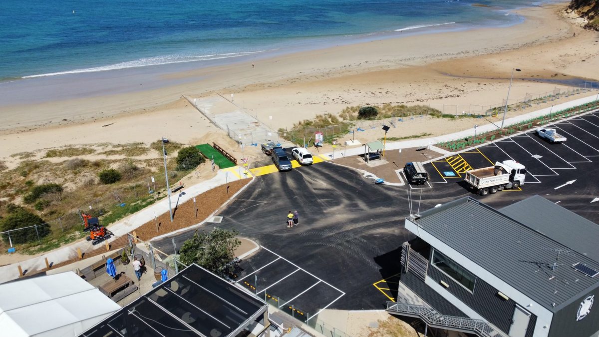Beach access ramp at the Torquay boat ramp precinct